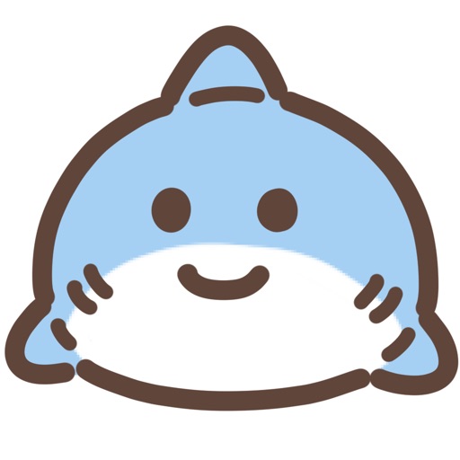 cute shark sticker icon