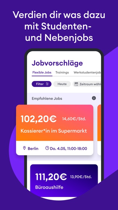 Screenshot #1 pour Zenjob - Flexible Nebenjobs