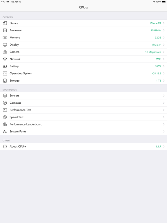 Screenshot #1 for CPU-x Dasher z Battery life