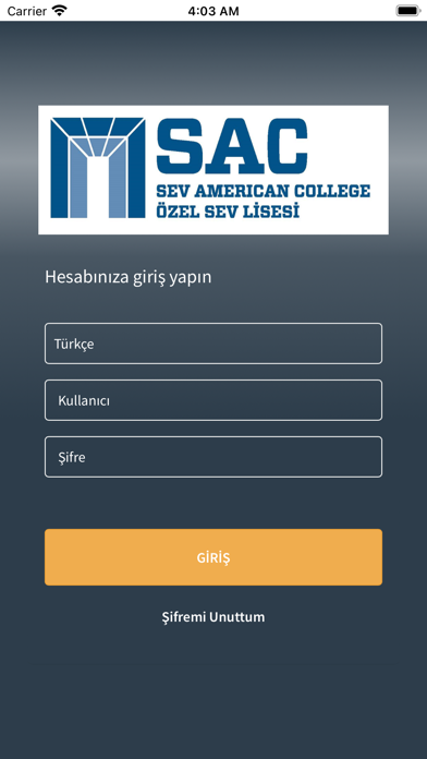 SAC Mobile Screenshot