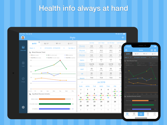 Screenshot #1 for Blood Pressure & Glucose Pal