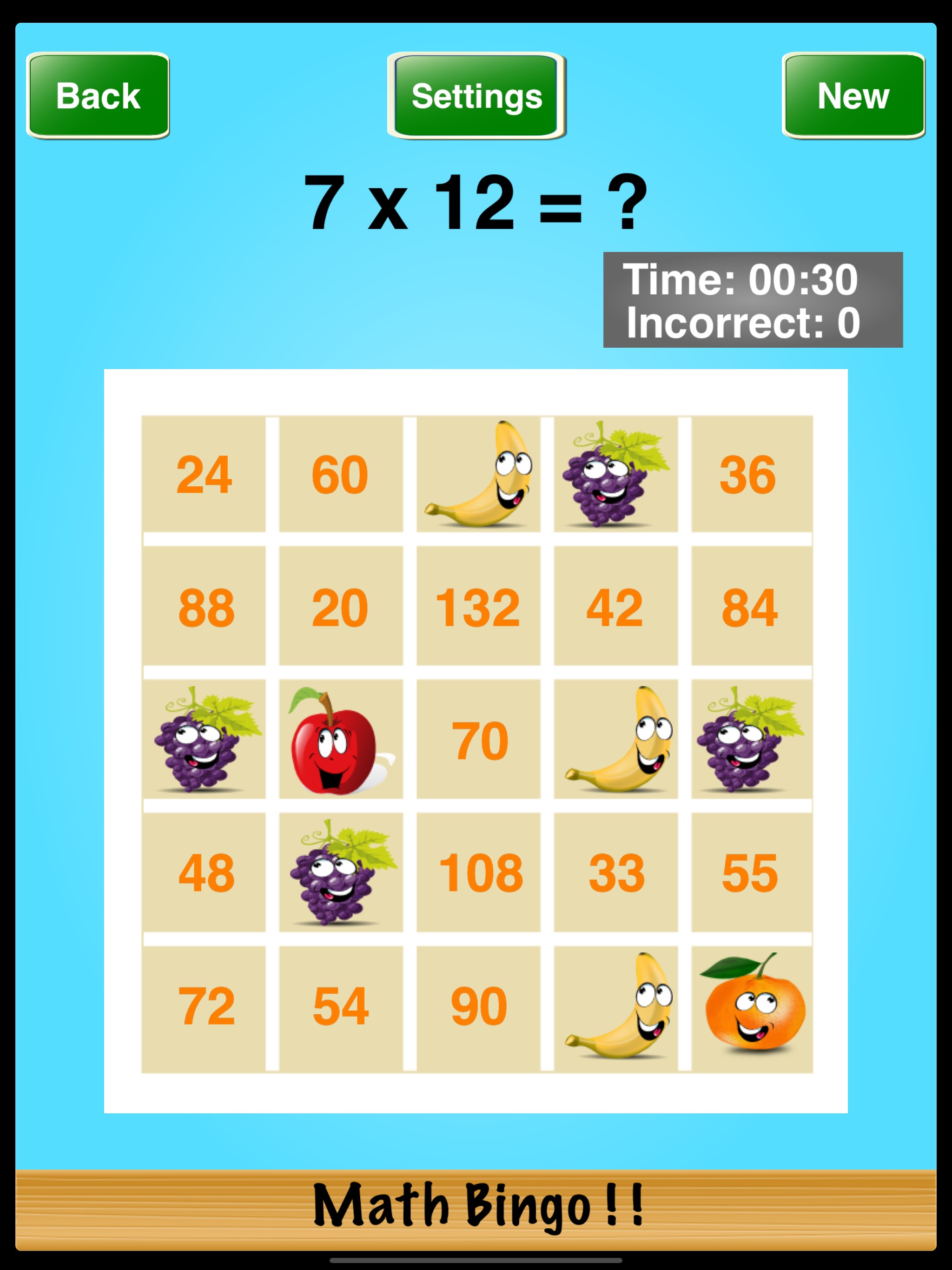 Math Bingo ! !