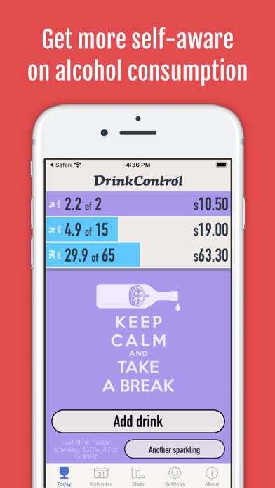 DrinkControl: Alcohol Tracker Screenshot