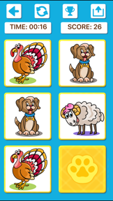 Animal Memory Matching Games screenshot