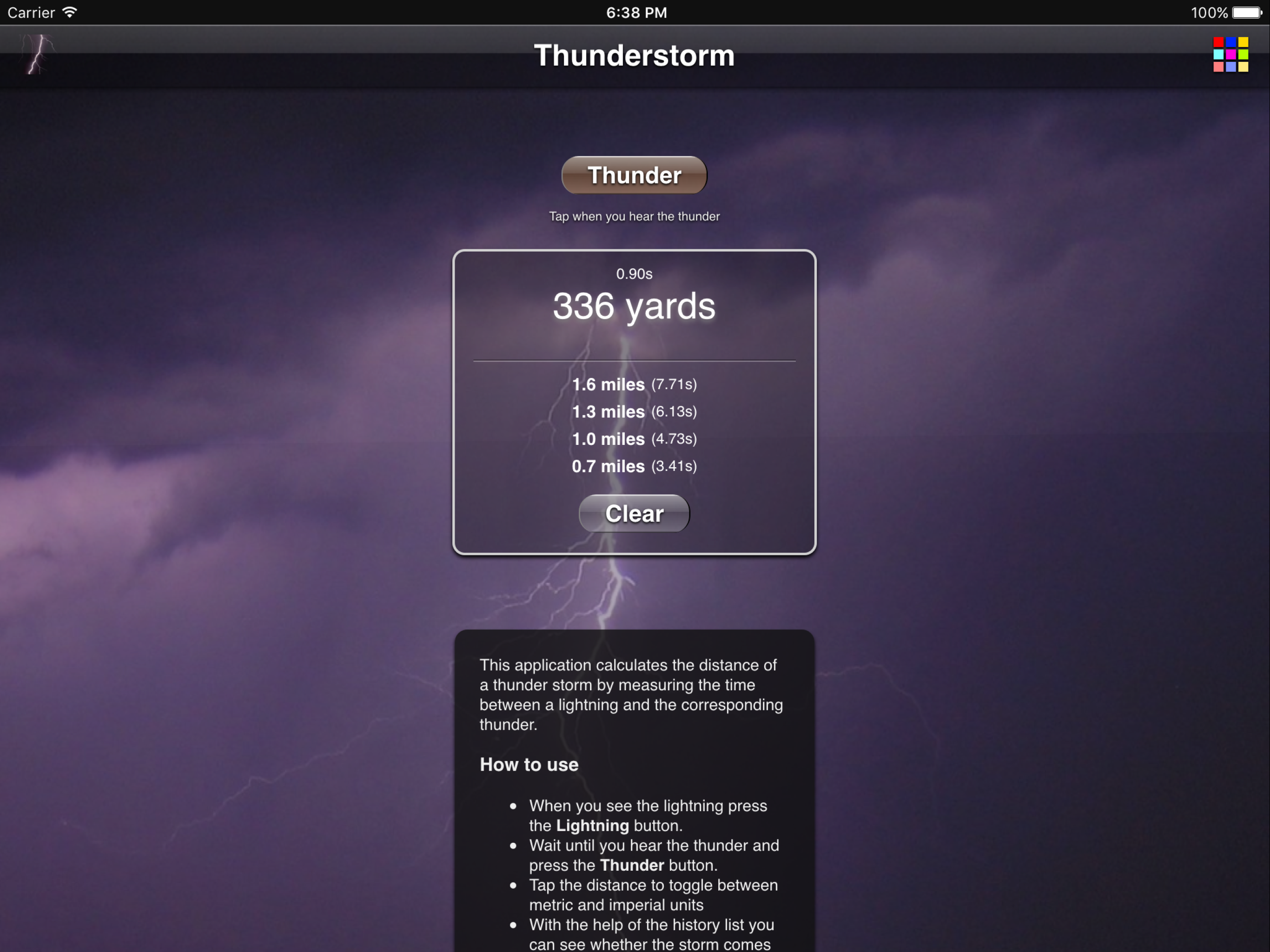 Thunderstorm Calculator screenshot 7