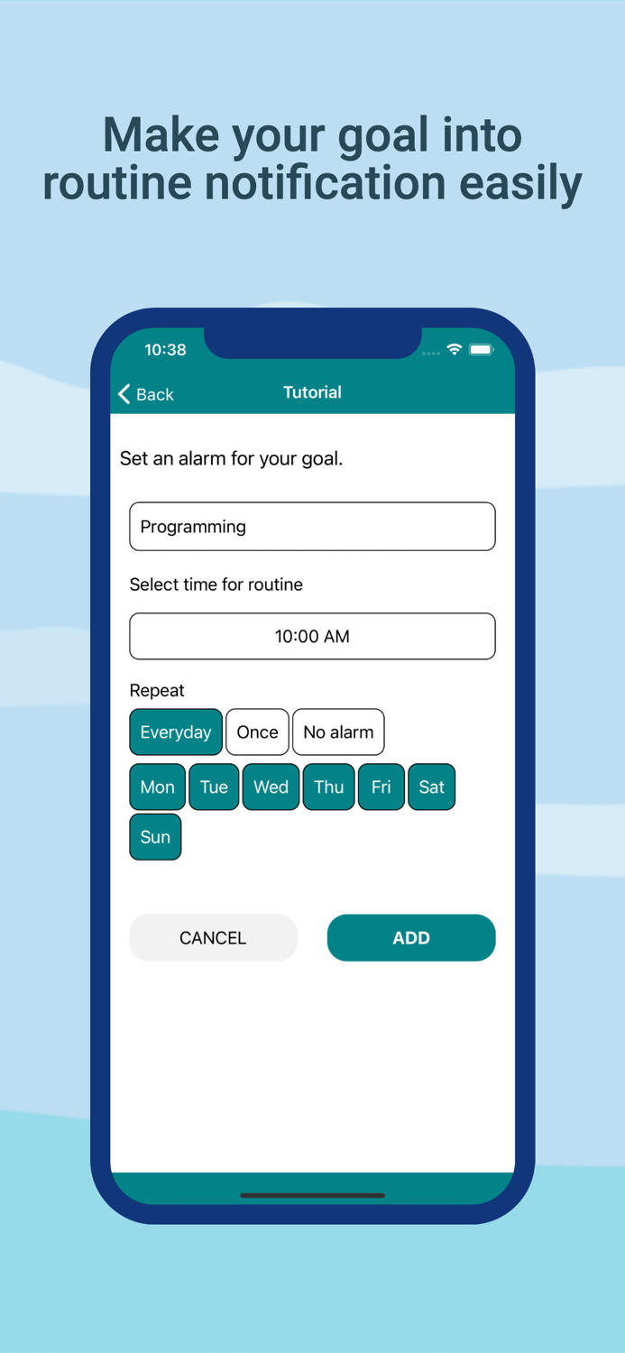Goal notes - Goal time routine