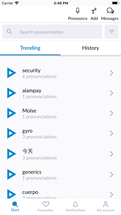 Forvo Pronunciation screenshot 2