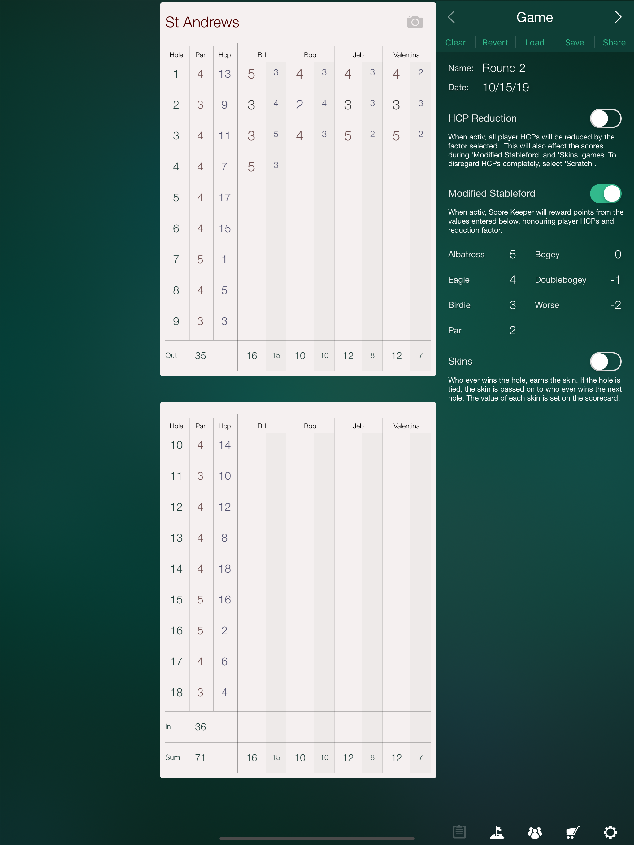 Score Keeper - Stableford