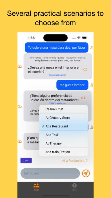 Spanish Chat Screenshot
