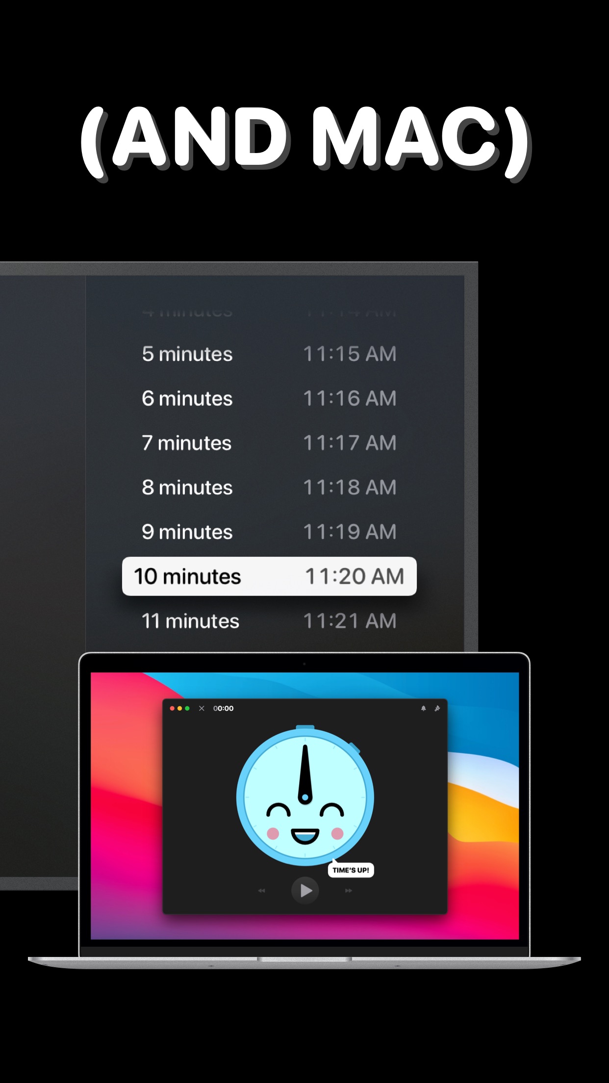 Screenshot do app Time’s Up! — Visual Timer