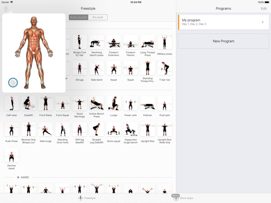 Stark Barbell iPad app afbeelding 4