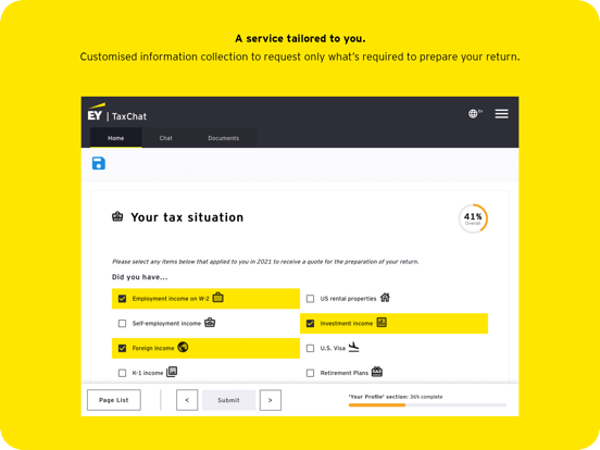 EY TaxChat iPad screenshot 4 - Business app