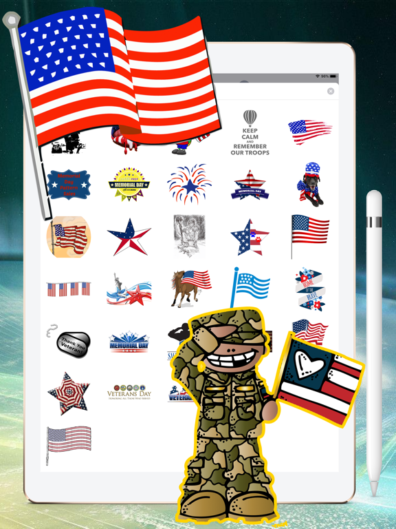 Screenshot #6 pour Memorial Day HD Stickers
