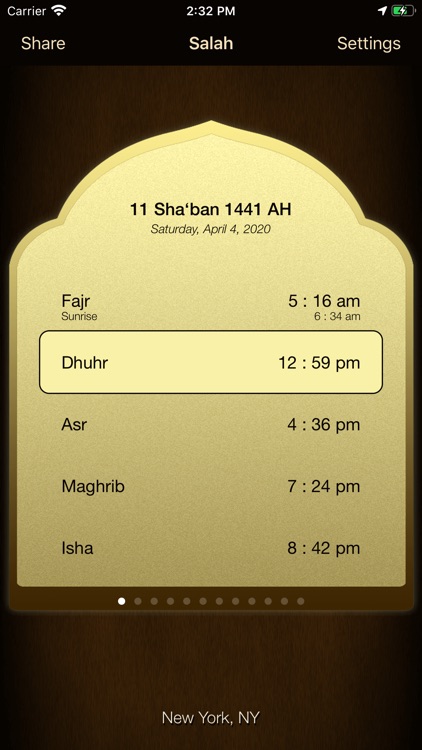iSalam: Salah Times