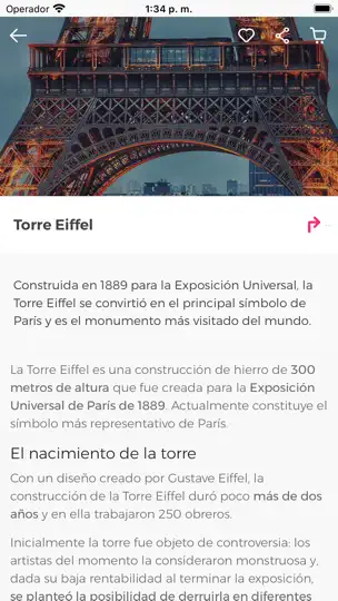 Captura de pantalla de Guía De París De Civitatis.com en iPhone 9
