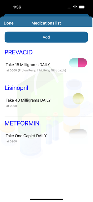 PillPal: Zrzut ekranu przypominający o lekach
