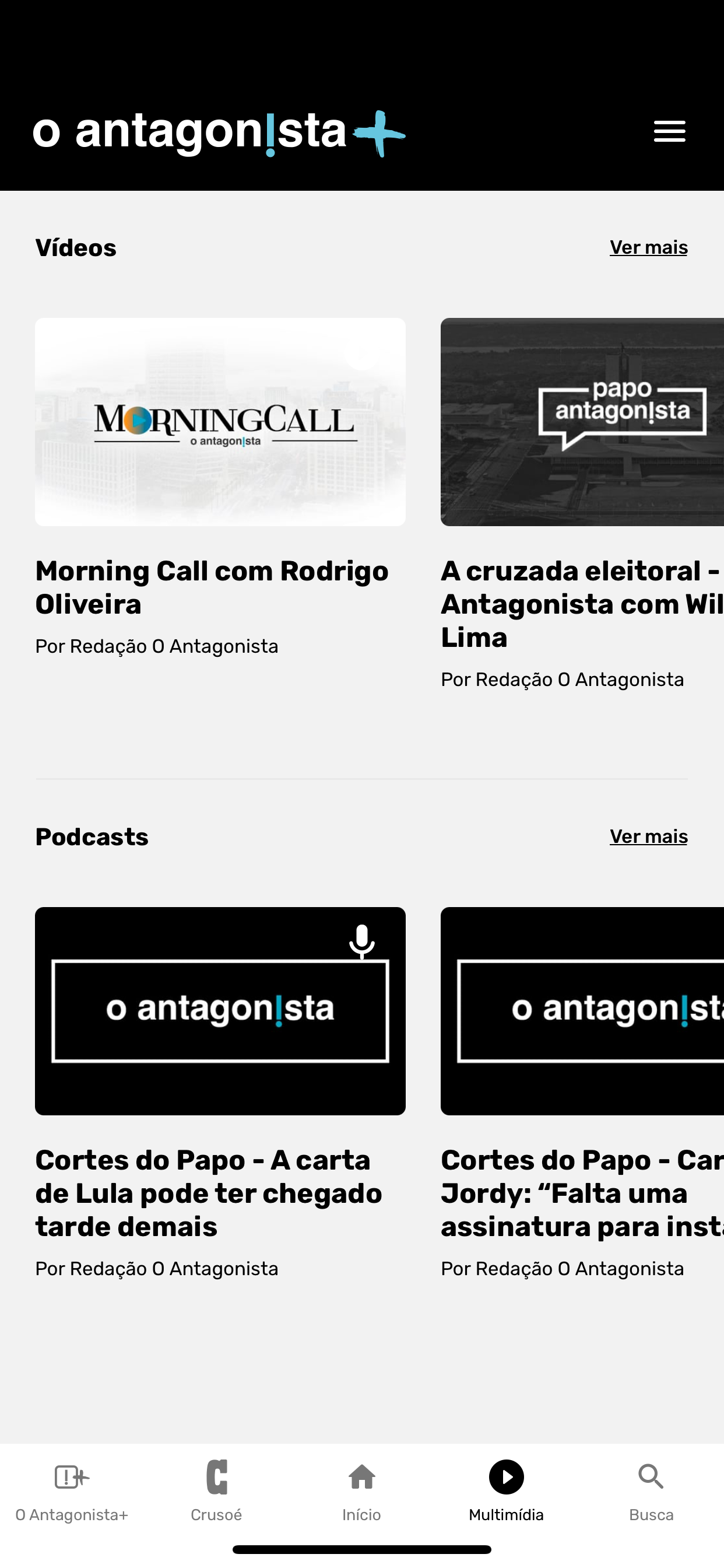 Antagonista + Crusoé