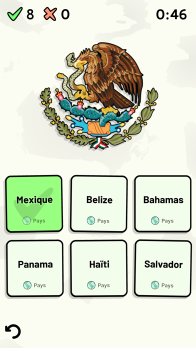 Screenshot #2 pour Pays d'Amérique du Nord - Quiz