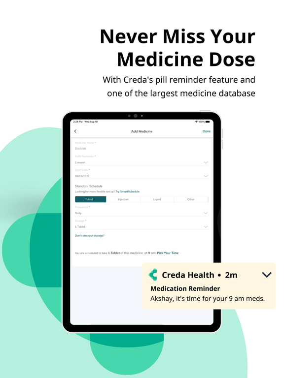 Creda Health iPad screenshot 6 - Medical app