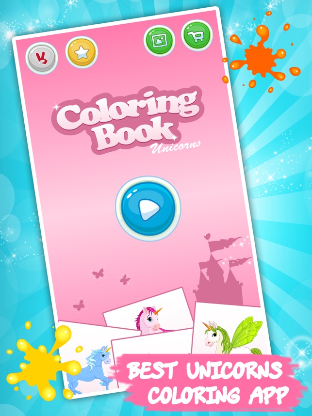 Livro de colorir do unicórnio : Arco-íris brilho de Jogos de Colorir para  crianças, Aplicativo de desenho para meninas e meninos🌈🦄🎨 - Unicorn  coloring book, games & app::Appstore for Android