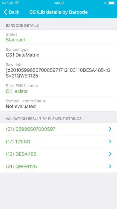 GS1 Healthcare Barcode Scanner Screenshot