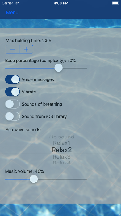 Apnea Tables Trainer Screenshot