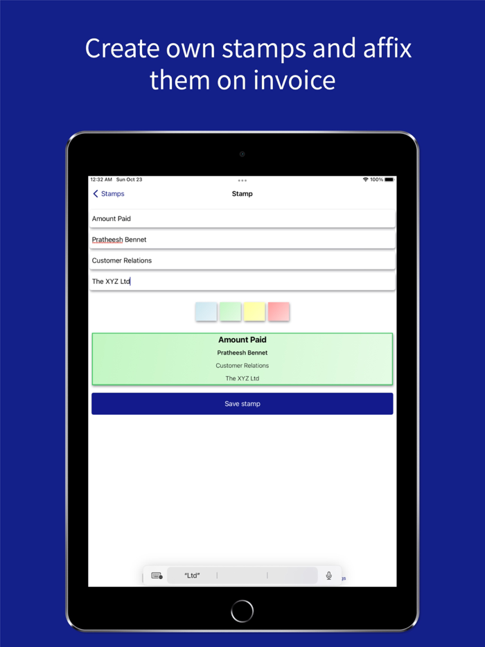 Invoice and Bills in MS Excel