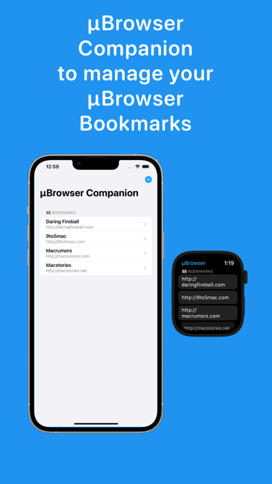 µBrowser: Watch Web Browser Screenshot