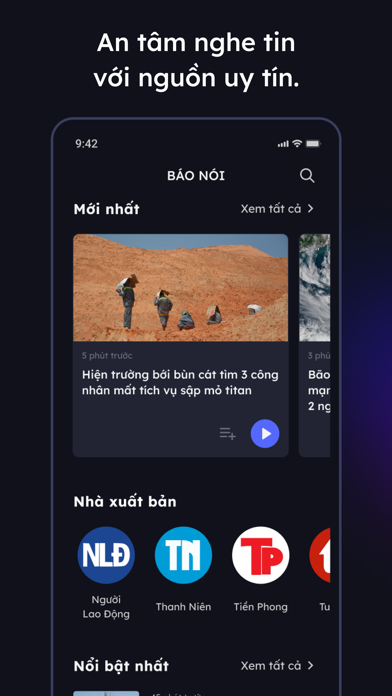 Báo Nói - Audio News Articles Screenshot