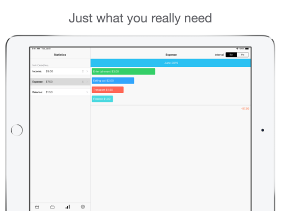 Just Money iPad screenshot 3 - Finance app