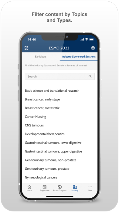 ESMO Events App Screenshot
