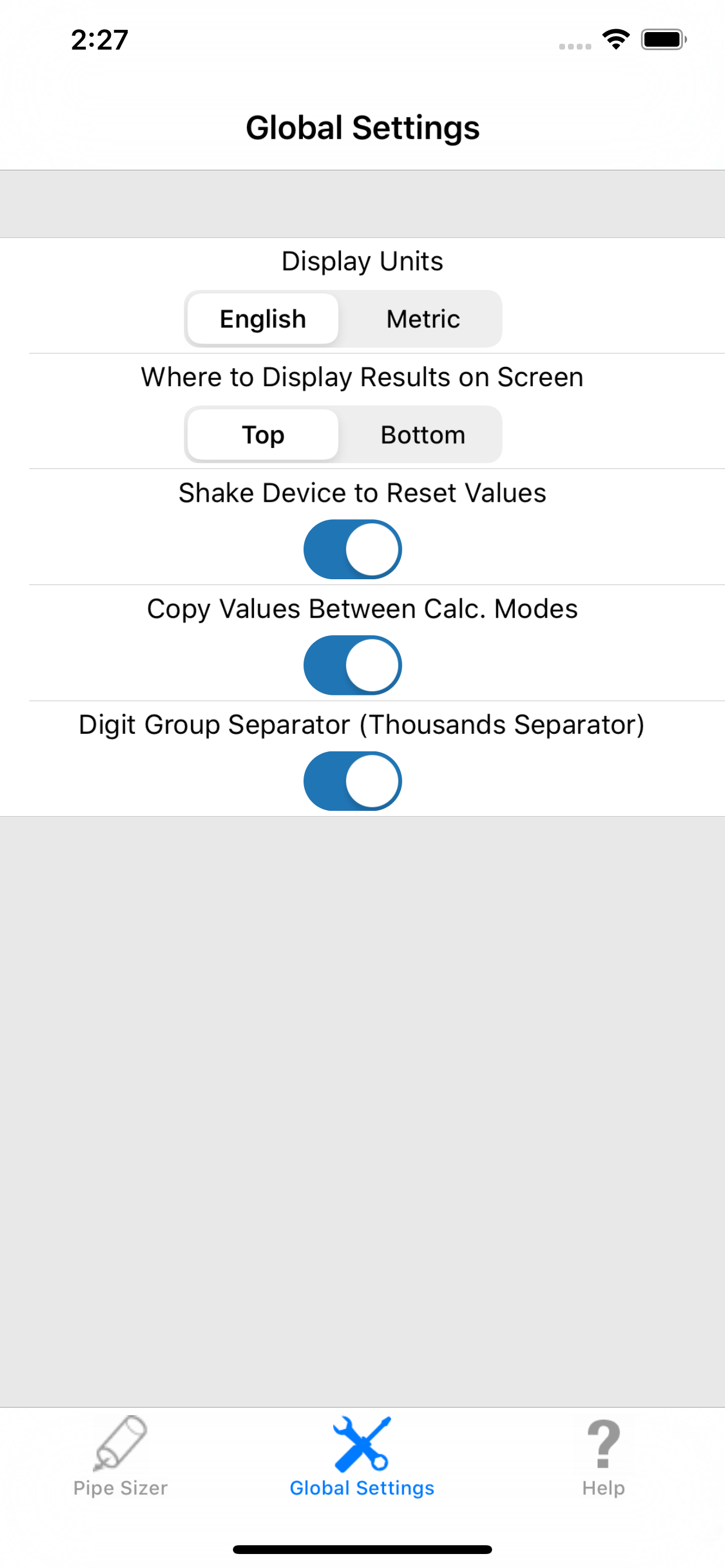 HVAC Pipe Sizer - Gas High screenshot 10