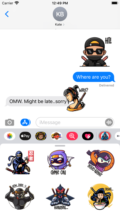 Ninja Warrior Stickers Screenshot