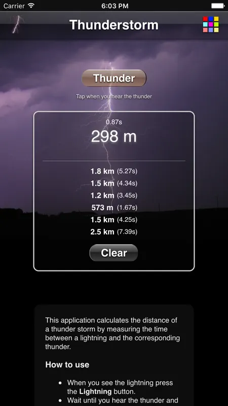 Thunderstorm Calculator screenshot 4 of 5