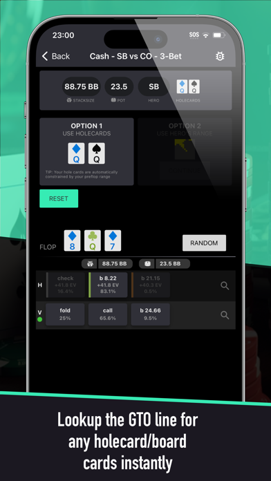 Screenshot #1 pour Poker Solver+ - GTO Lookup