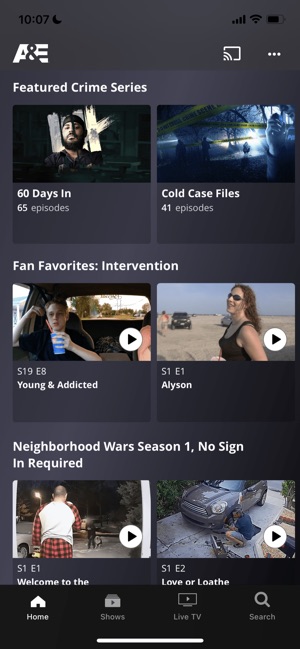 A&E: TV Shows That Matter - Apps on Google Play
