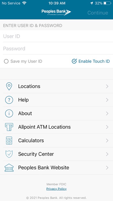 Peoples Bank Mobile Screenshot