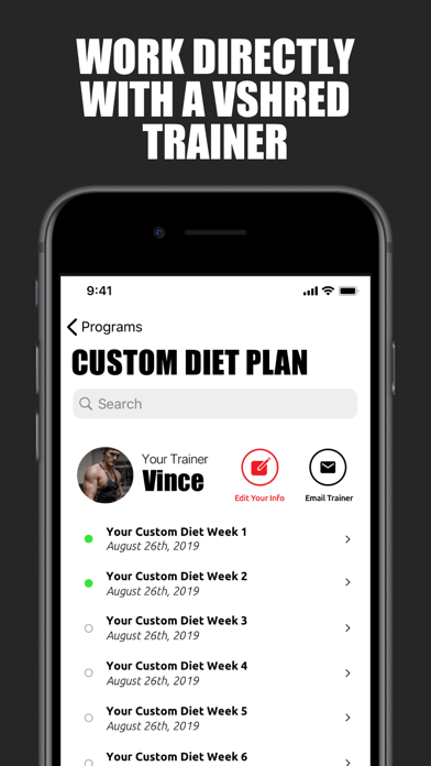 V Shred: Nutrition & Fitness Screenshot