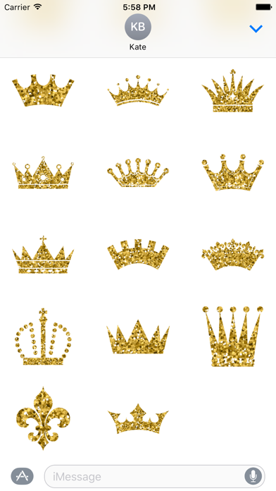 Golden Crown Stickers Screenshot