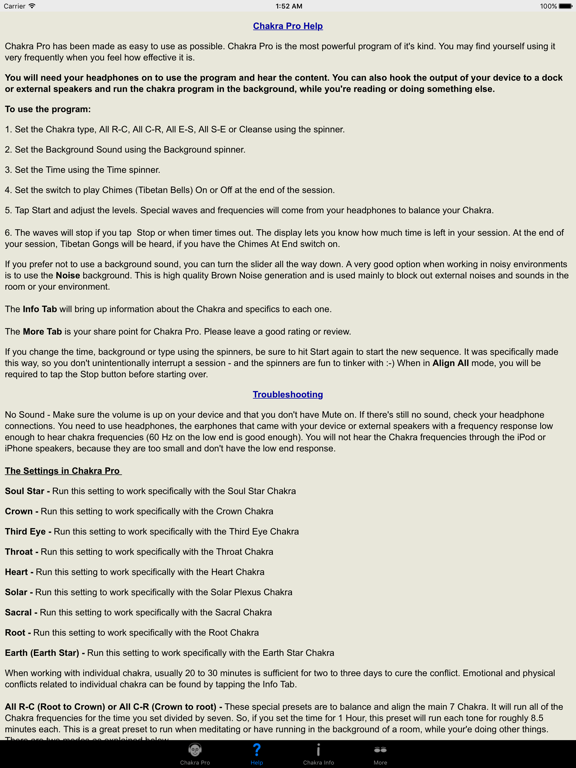 Chakra Pro iPad screenshot 5 - Health & Fitness app