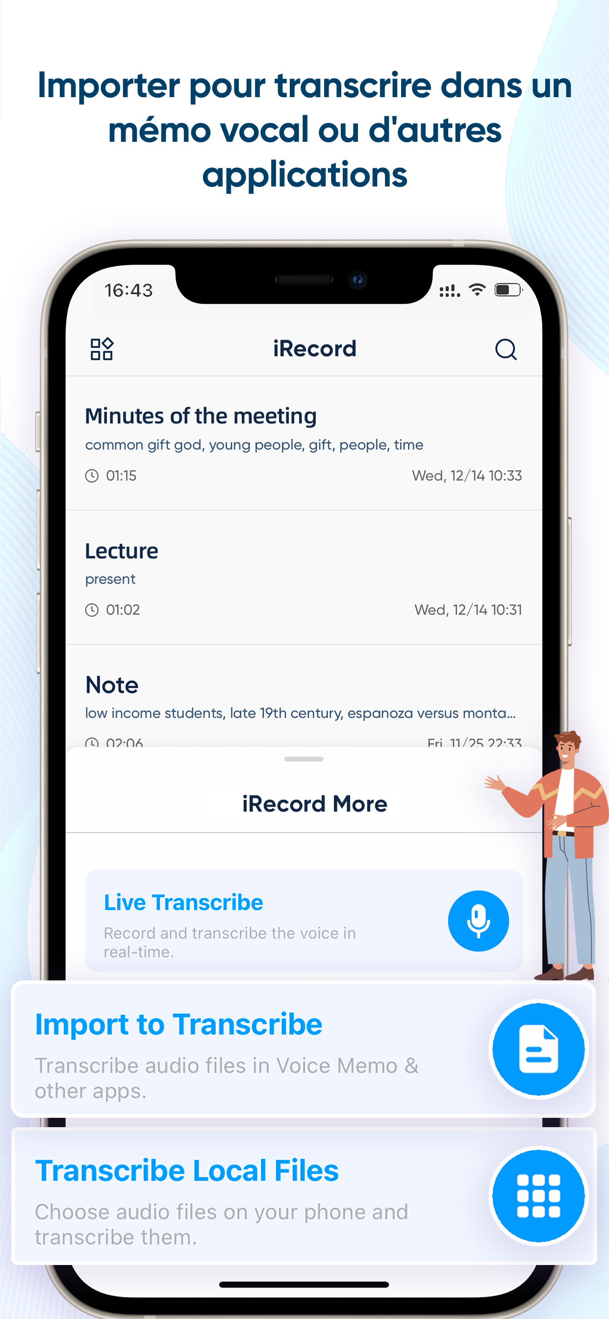 Enregistreur vocal-transcrire