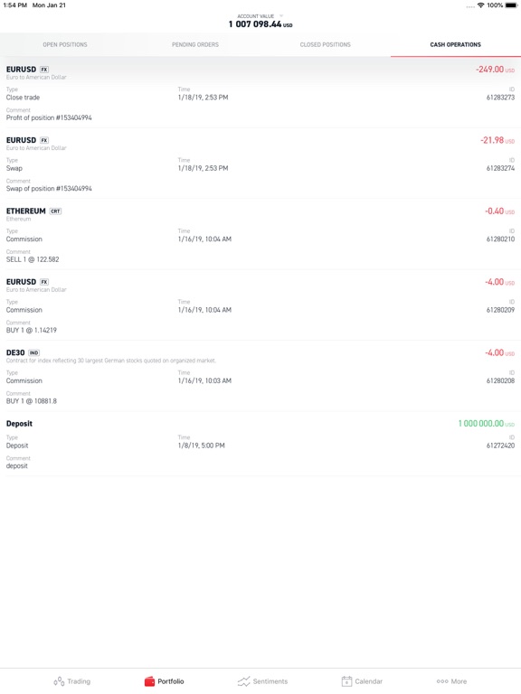 XOH Trader iPad screenshot 9 - Business app
