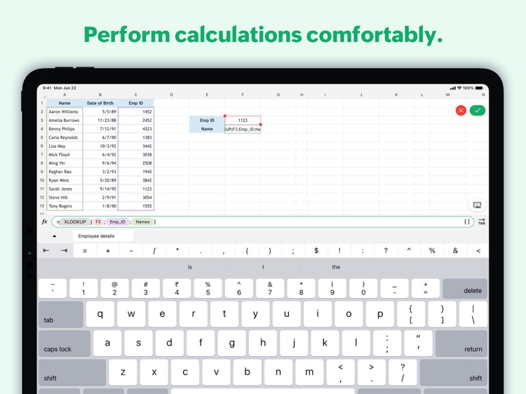Zoho Sheet—Spreadsheet on iPad screenshot-3