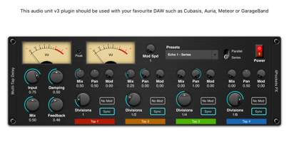 Screenshot #1 pour Multi-Tap Delay AUv3 Plugin