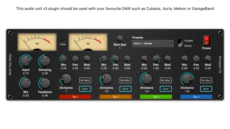 Multi-Tap Delay AUv3 Plugin