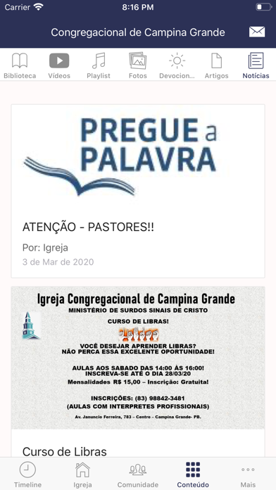 Congregacional Campina Grande Screenshot