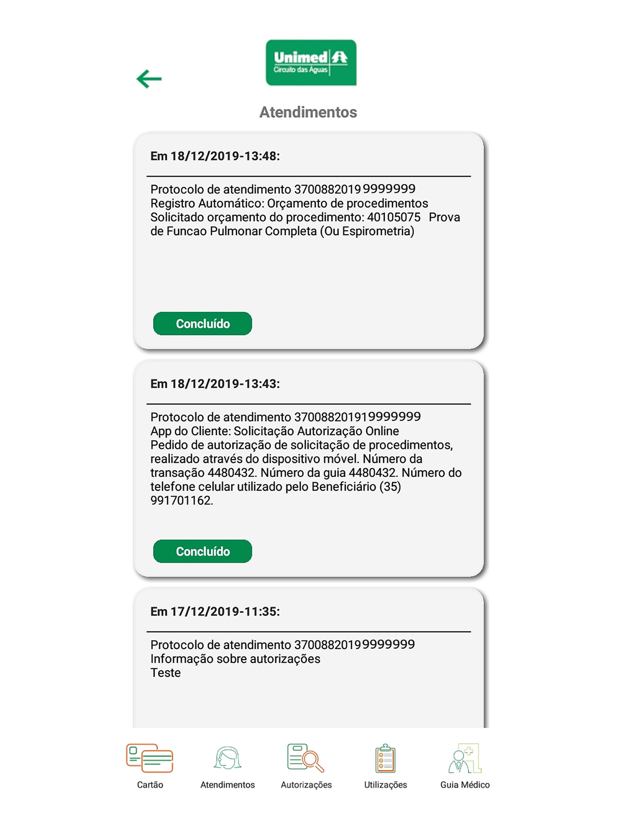 Unimed Circuito Cliente