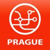 プラハの公共交通機関マップ