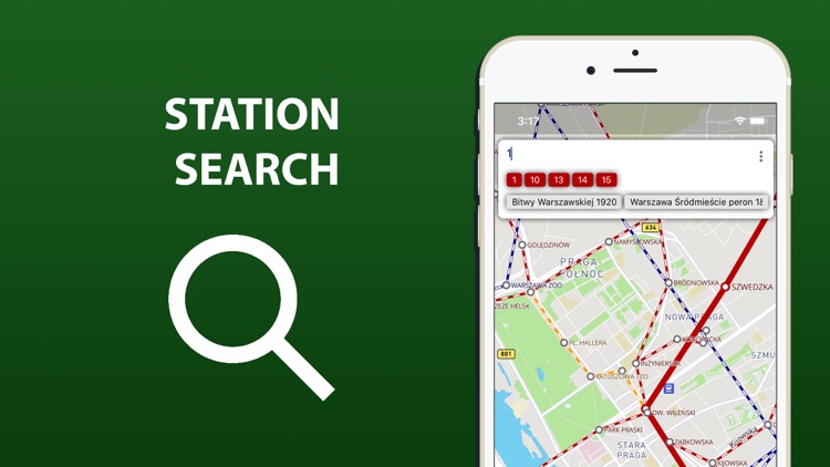 Public transport map Warsaw