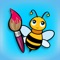 BeeArtist is an educational game for children aged 3-8 years old